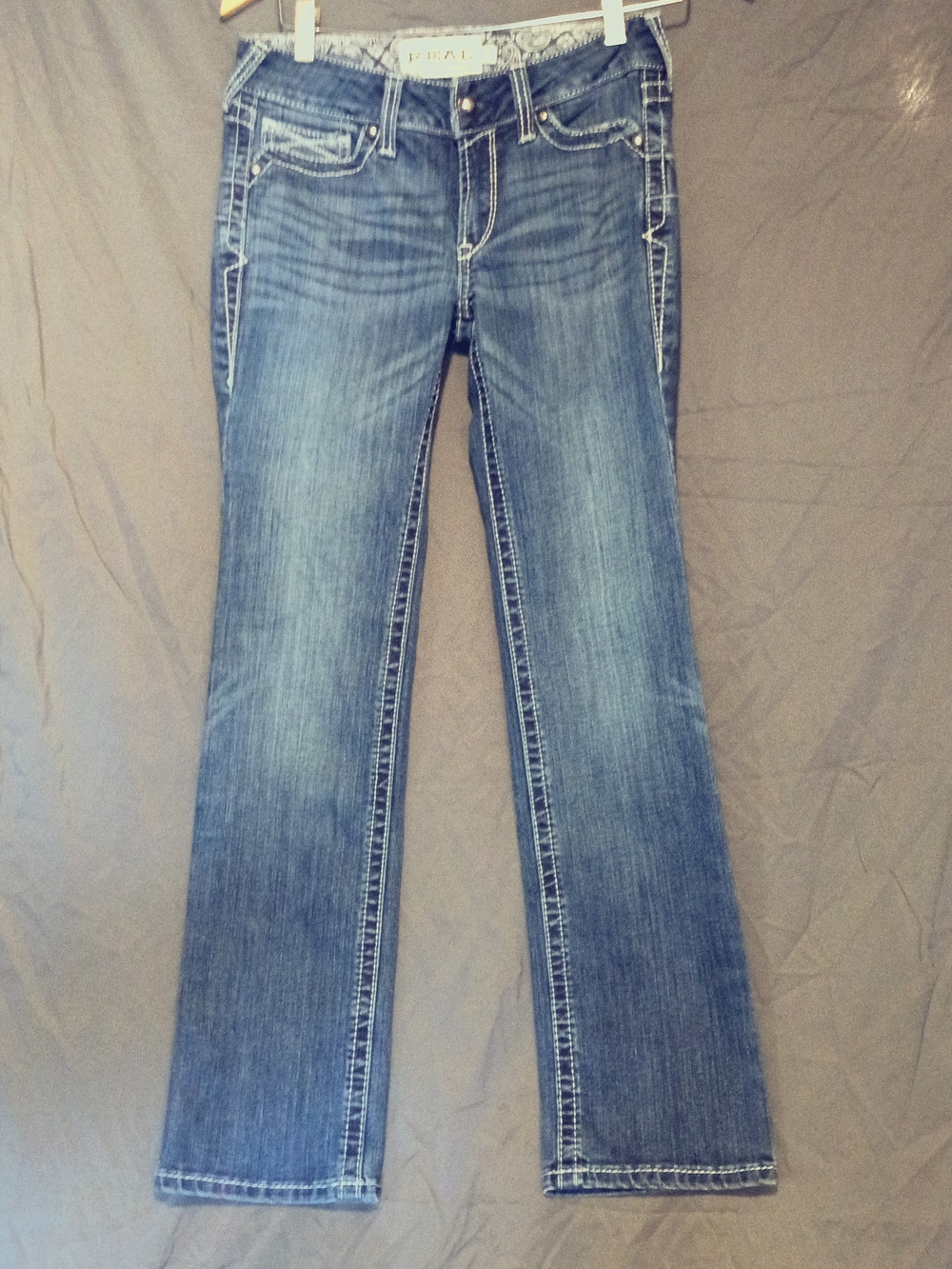 Ariat Women's Medium Blue Straight-Leg Jeans 27 Short